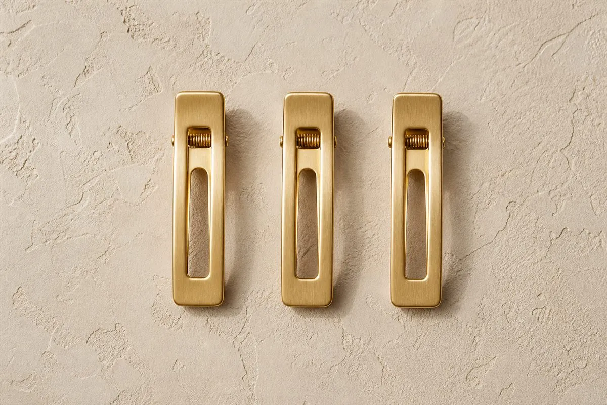 Trio de Mini Barrettes Dorées Essentiel