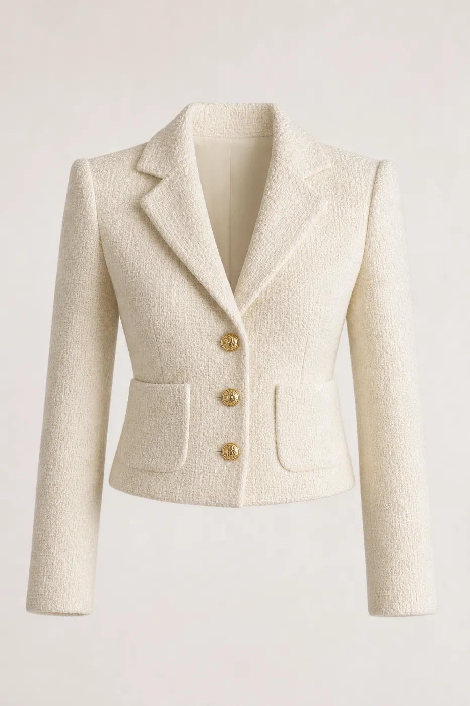 Blazer Structuré en Laine Bouclée N°08